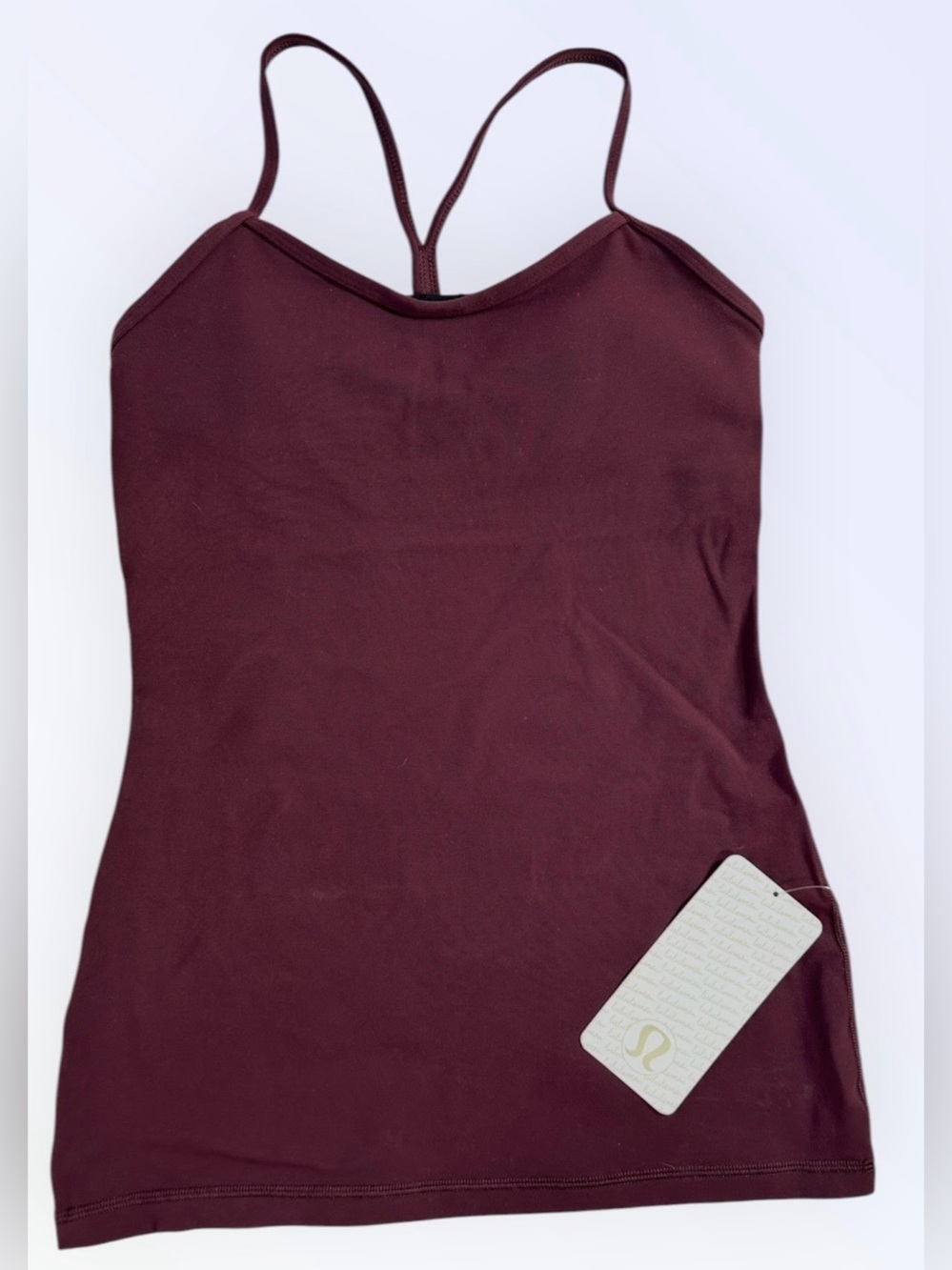 lululemon athletica Women's Burgundy Power Y Tank Top, Size 6